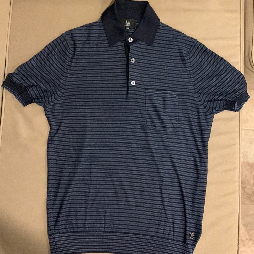 Dunhill made in Italy Silk Polo Top